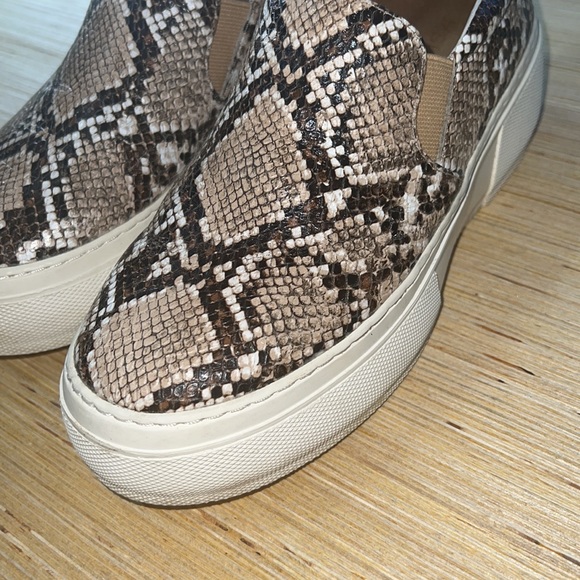 J/Slides Heidi Snakeskin Leather Platform Slipon 6 - Picture 4 of 11